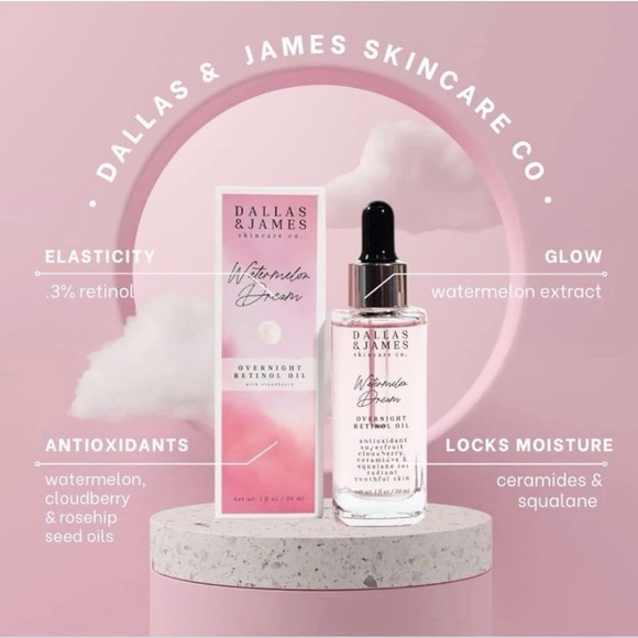 Dallas & James Watermelon Dream Retinol Oil Sealed Full Size New - Picture 4 of 7